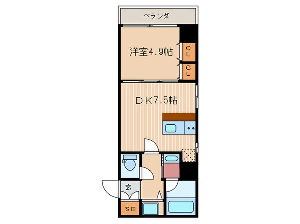 ルーエ五条堀川の物件間取画像